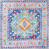 Heritage Elegance Collection Area Rug -  Taj Square Blue  lifestyle 19