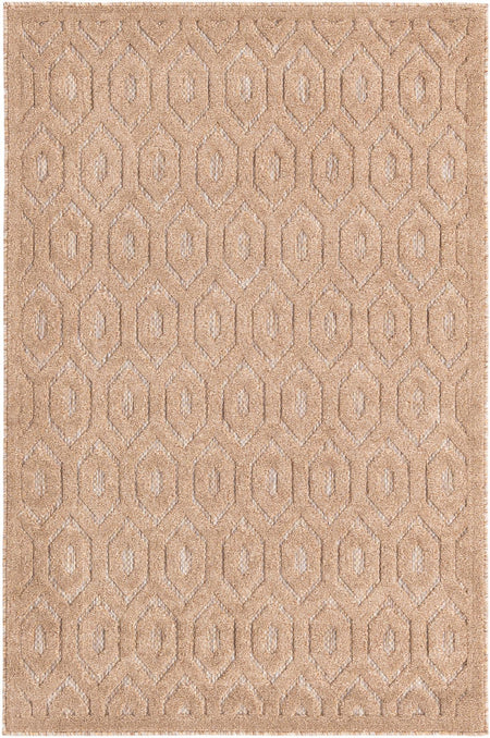 Garden Lattice Charm Collection Area Rug - Arbor (Beige)