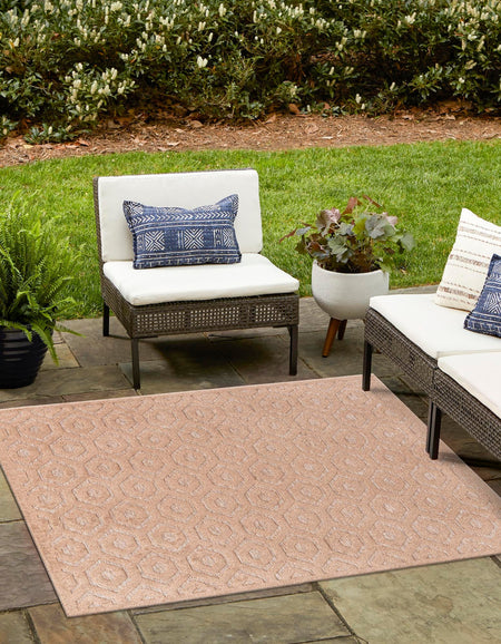 Garden Lattice Charm Collection Area Rug - Arbor (Beige)