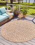 Garden Lattice Charm Collection Area Rug - Arbor (Beige)