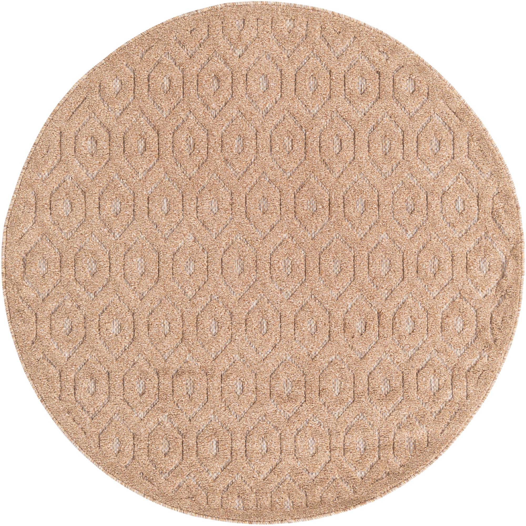 Garden Lattice Charm Collection Area Rug - Arbor (Beige)