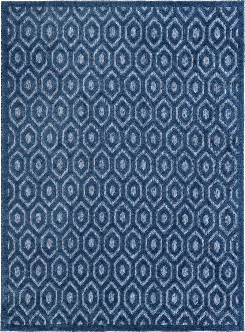 Garden Lattice Charm Collection Area Rug - Arbor (Navy Blue) Rectangle Navy Blue  lifestyle 2