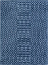 Garden Lattice Charm Collection Area Rug - Arbor (Navy Blue)