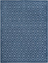 Garden Lattice Charm Collection Area Rug - Arbor (Navy Blue)