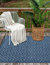 Garden Lattice Charm Collection Area Rug - Arbor (Navy Blue) Rectangle Navy Blue  lifestyle 8