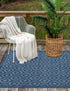 Garden Lattice Charm Collection Area Rug - Arbor (Navy Blue)