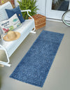 Garden Lattice Charm Collection Area Rug - Arbor (Navy Blue) Runner Navy Blue  lifestyle 27