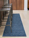 Garden Lattice Charm Collection Area Rug - Arbor (Navy Blue) Runner Navy Blue  lifestyle 30