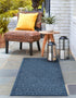 Garden Lattice Charm Collection Area Rug - Arbor (Navy Blue)