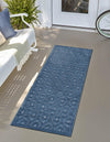 Garden Lattice Charm Collection Area Rug - Arbor (Navy Blue) Runner Navy Blue  lifestyle 33