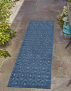 Garden Lattice Charm Collection Area Rug - Arbor (Navy Blue) Runner Navy Blue  lifestyle 35