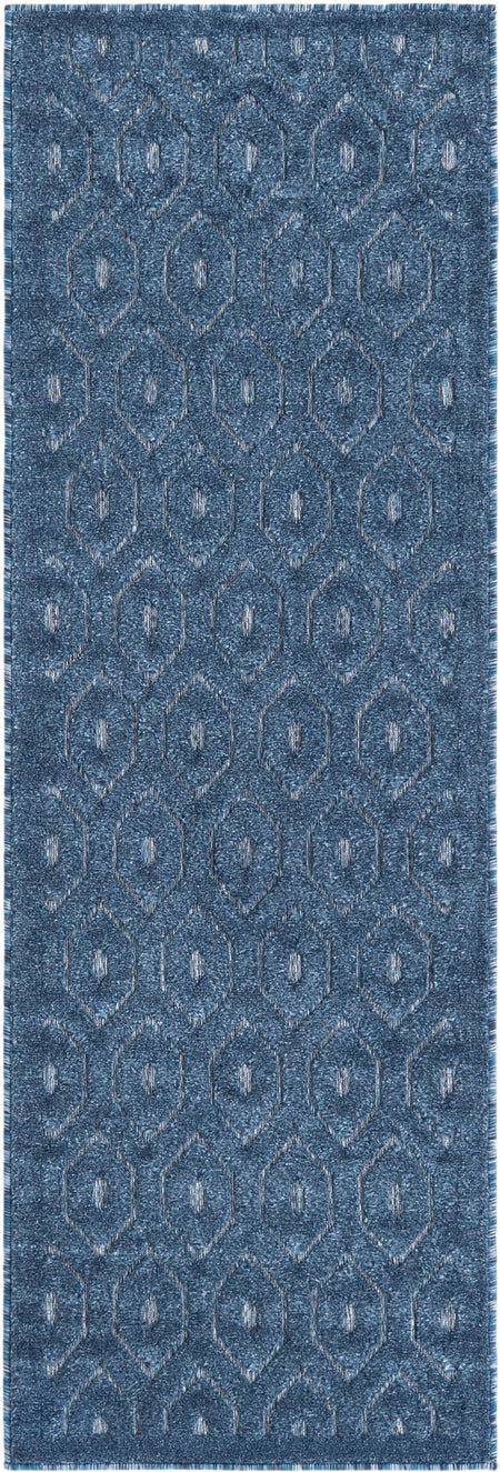 Garden Lattice Charm Collection Area Rug - Arbor (Navy Blue)