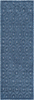 Garden Lattice Charm Collection Area Rug - Arbor (Navy Blue)