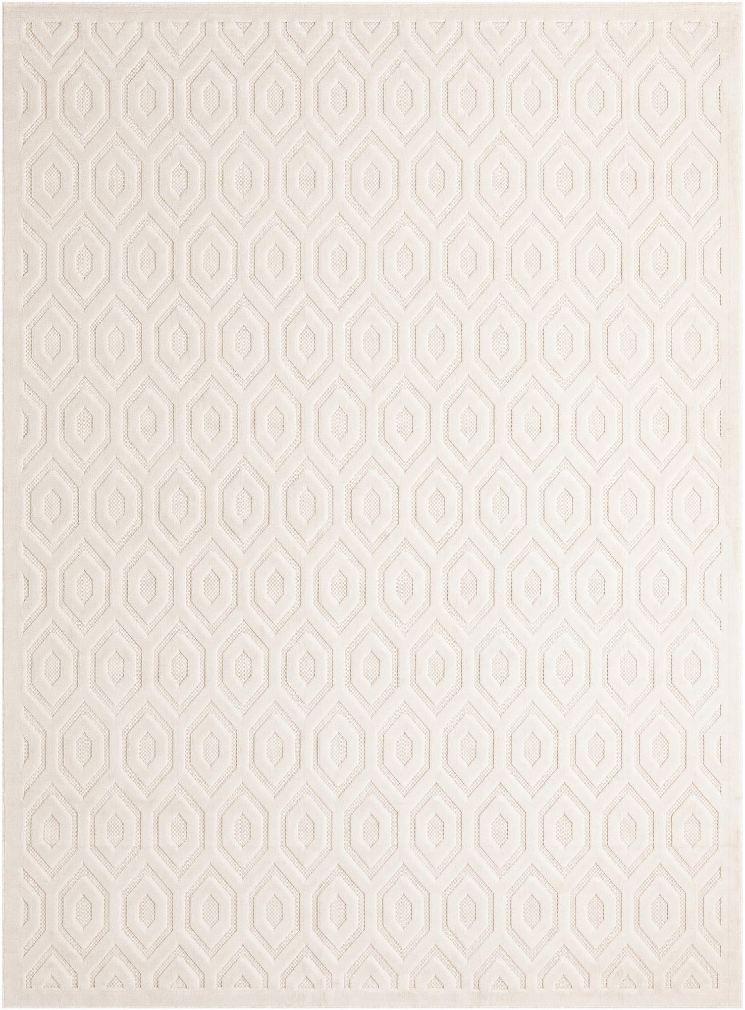 Garden Lattice Charm Collection Area Rug - Arbor (Ivory)