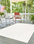 Garden Lattice Charm Collection Area Rug - Arbor (Ivory)