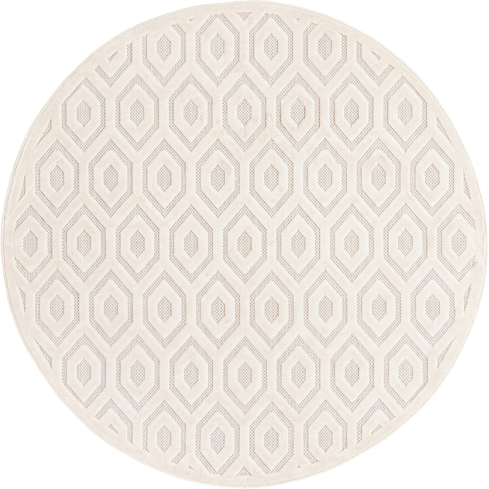 Garden Lattice Charm Collection Area Rug - Arbor (Ivory)