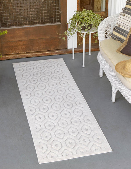 Garden Lattice Charm Collection Area Rug - Arbor (Ivory)