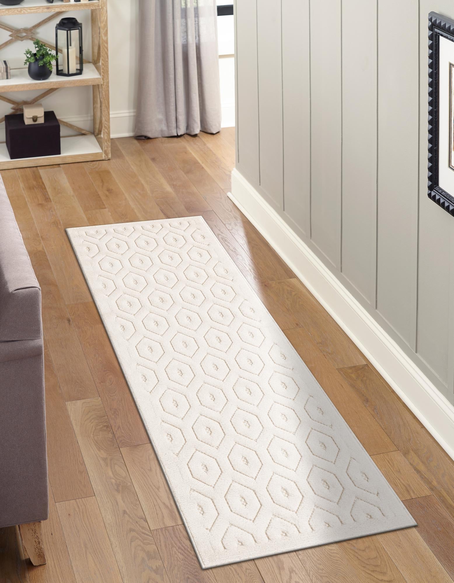 Garden Lattice Charm Collection Area Rug - Arbor (Ivory)