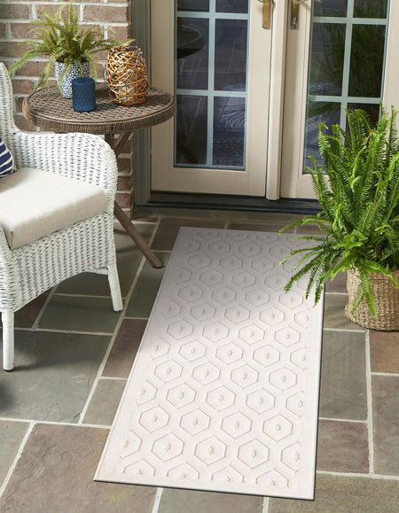 Garden Lattice Charm Collection Area Rug - Arbor (Ivory)