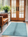 Garden Lattice Charm Collection Area Rug - Arbor (Aqua) Rectangle Aqua  lifestyle 3