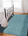 Garden Lattice Charm Collection Area Rug - Arbor (Aqua) Rectangle Aqua  lifestyle 7