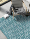 Garden Lattice Charm Collection Area Rug - Arbor (Aqua) Rectangle Aqua  lifestyle 11