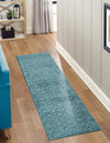 Garden Lattice Charm Collection Area Rug - Arbor (Aqua) Runner Aqua  lifestyle 25