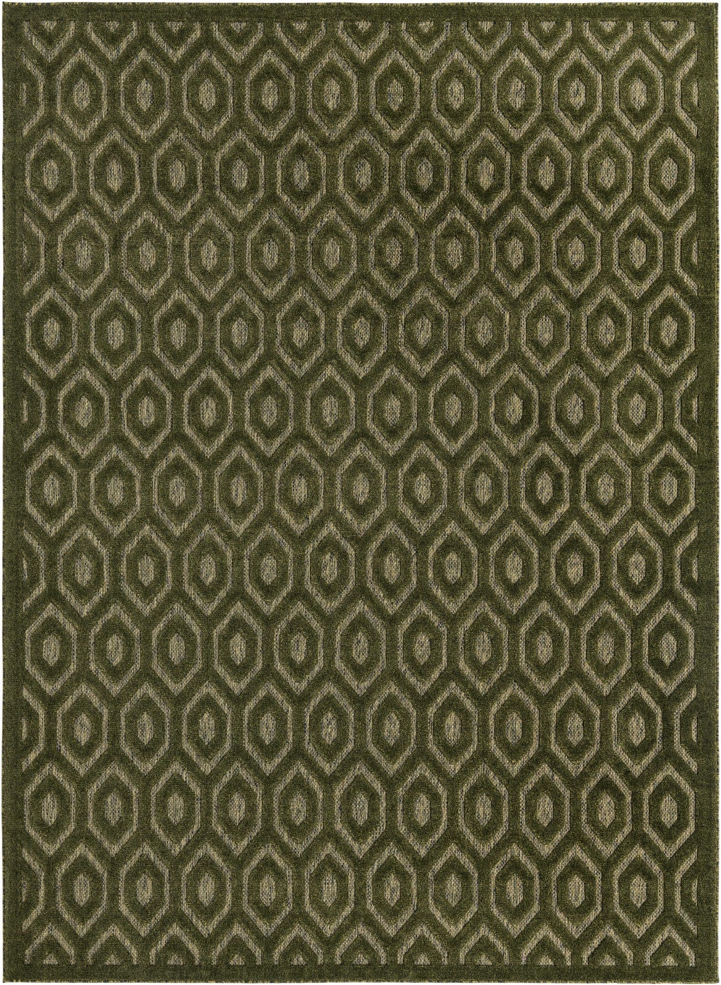 Garden Lattice Charm Collection Area Rug - Arbor (Green)