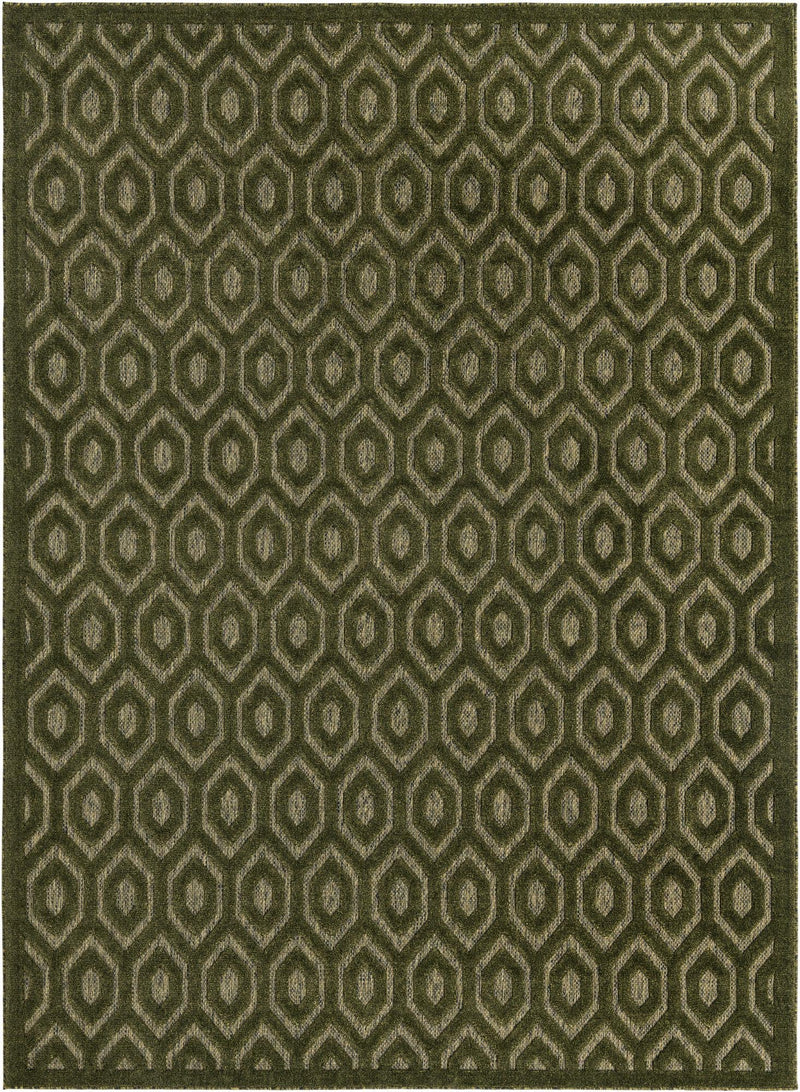 Garden Lattice Charm Collection Area Rug - Arbor (Green) Rectangle Green Main