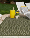 Garden Lattice Charm Collection Area Rug - Arbor (Green) Rectangle Green  lifestyle 6