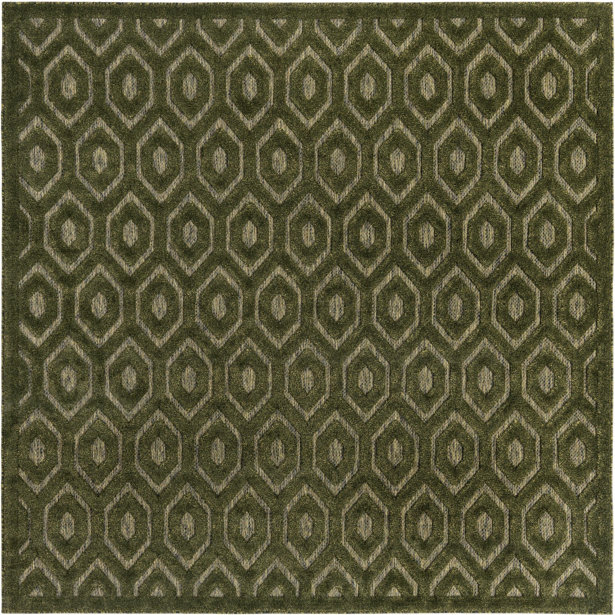 Garden Lattice Charm Collection Area Rug - Arbor (Green)