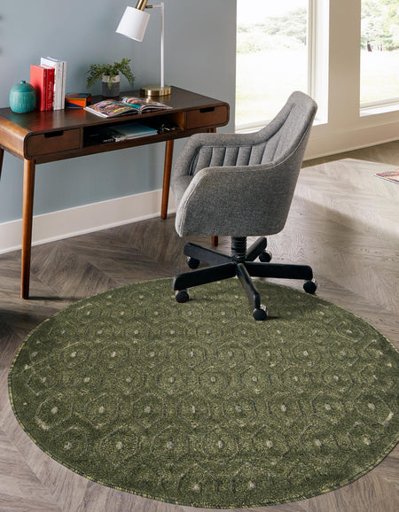 Garden Lattice Charm Collection Area Rug - Arbor (Green)