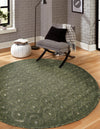 Garden Lattice Charm Collection Area Rug - Arbor (Green) Round Green  lifestyle 38