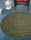 Garden Lattice Charm Collection Area Rug - Arbor (Green) Round Green  lifestyle 40