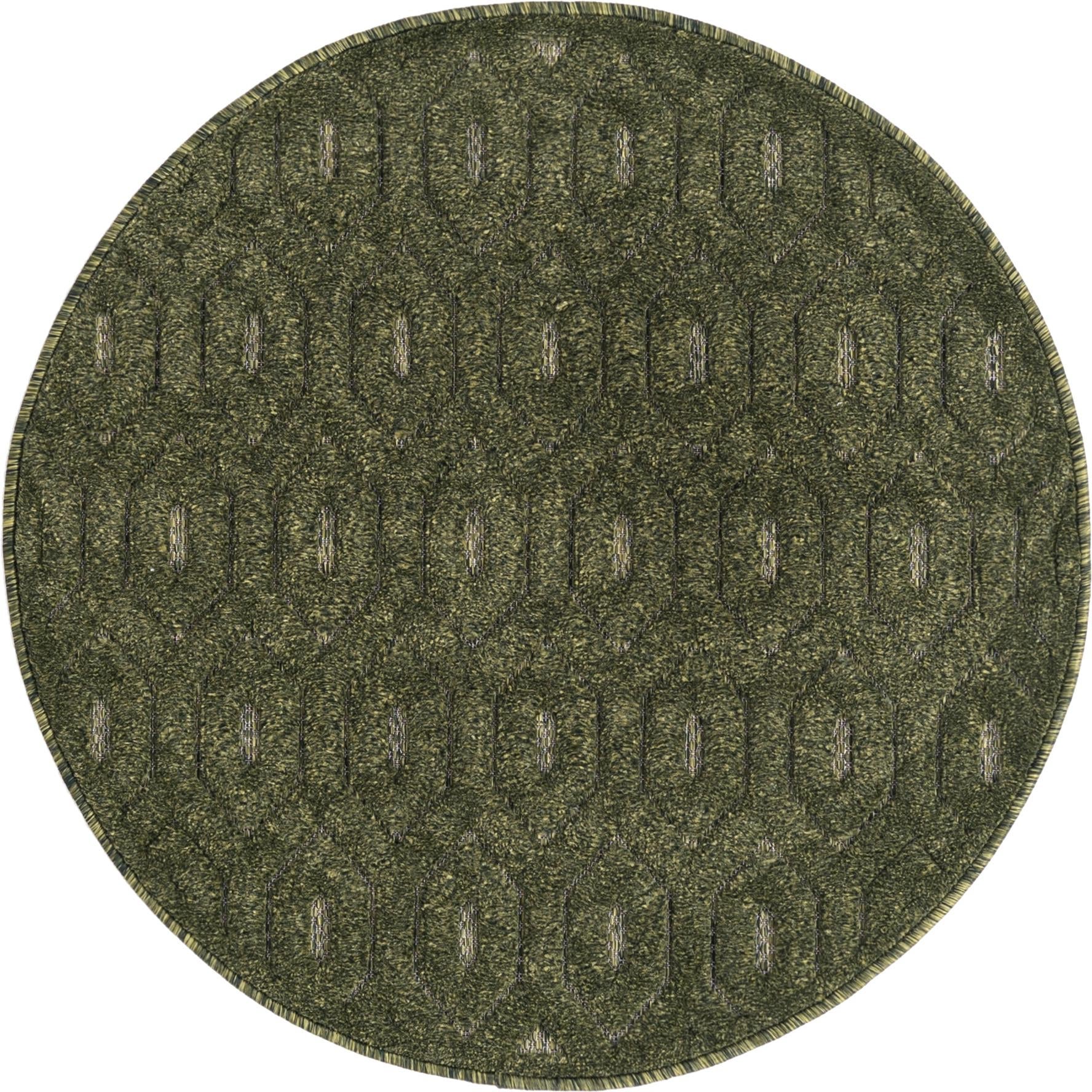 Garden Lattice Charm Collection Area Rug - Arbor (Green)