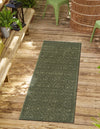 Garden Lattice Charm Collection Area Rug - Arbor (Green) Runner Green  lifestyle 29