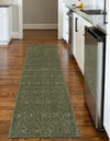 Garden Lattice Charm Collection Area Rug - Arbor (Green) Runner Green  lifestyle 32