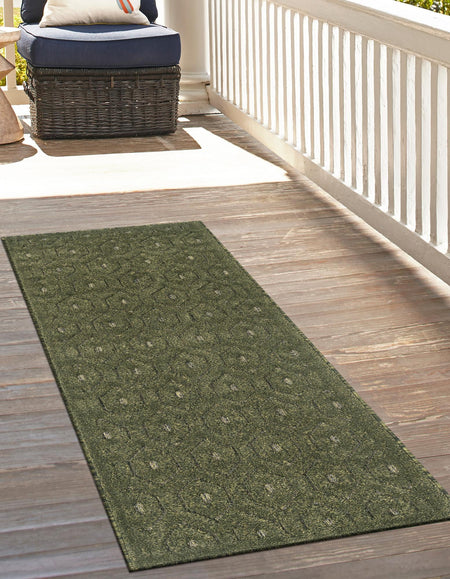 Garden Lattice Charm Collection Area Rug - Arbor (Green)