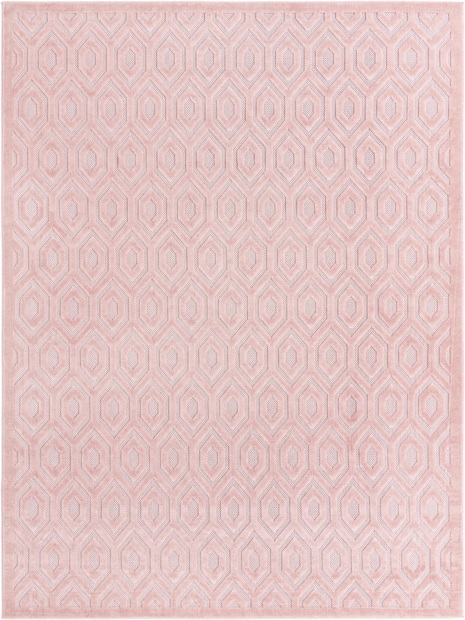 Garden Lattice Charm Collection Area Rug - Arbor (Pink)