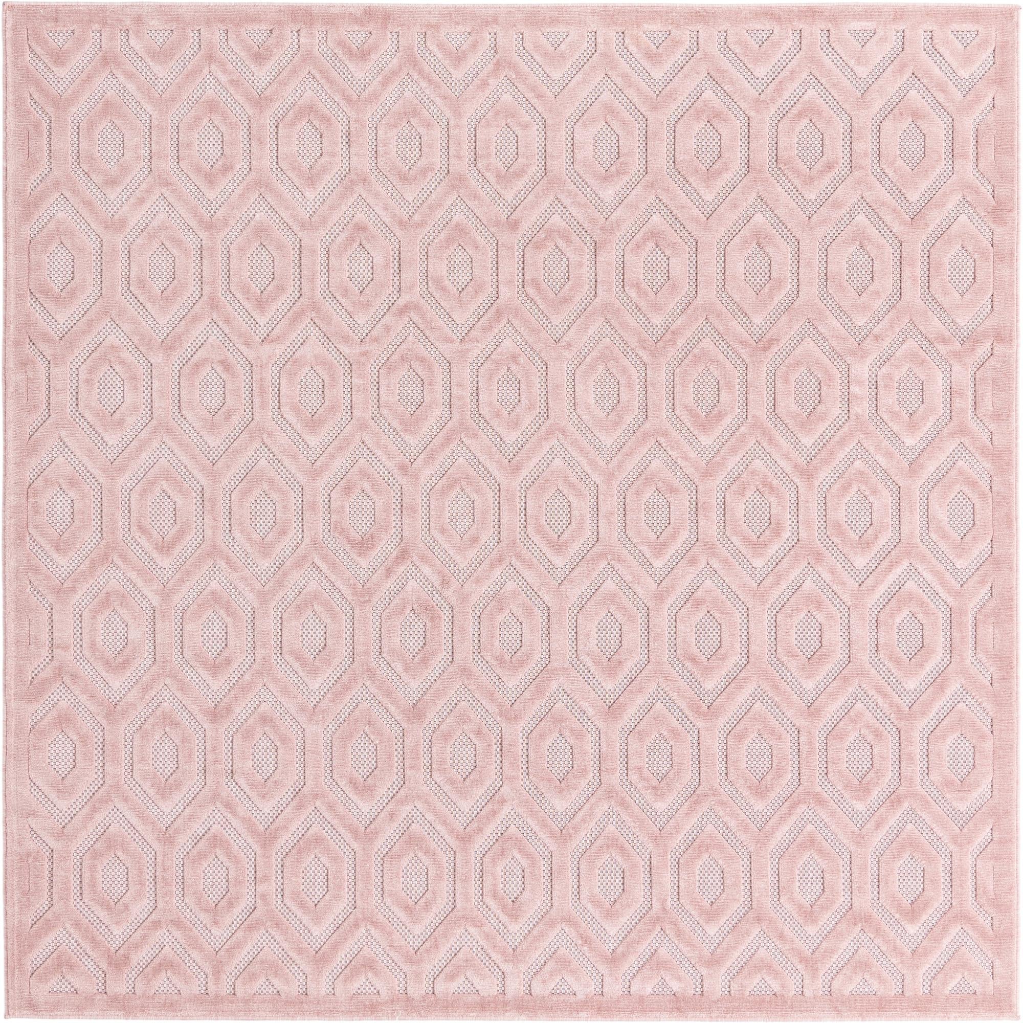 Garden Lattice Charm Collection Area Rug - Arbor (Pink)