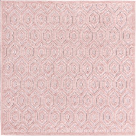 Garden Lattice Charm Collection Area Rug - Arbor (Pink)