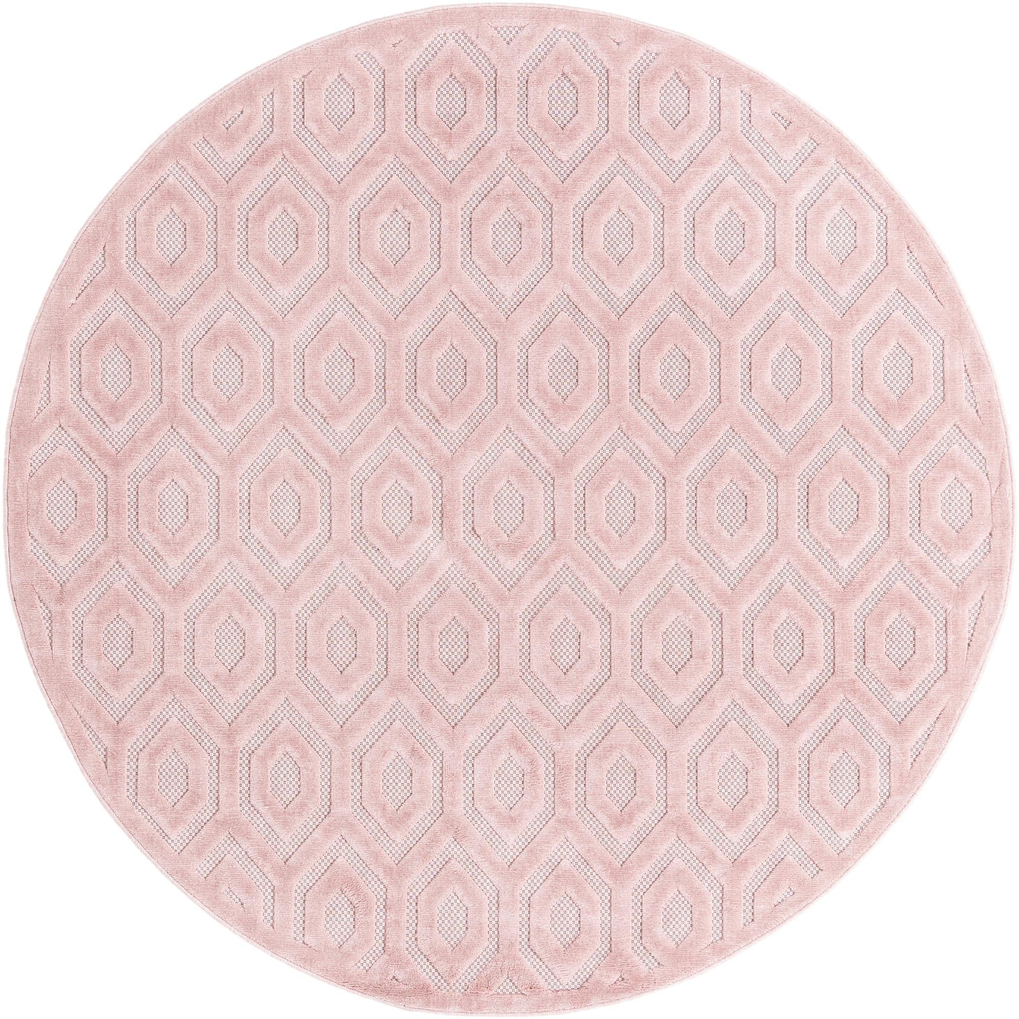 Garden Lattice Charm Collection Area Rug - Arbor (Pink)