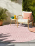 Garden Lattice Charm Collection Area Rug - Arbor (Pink)