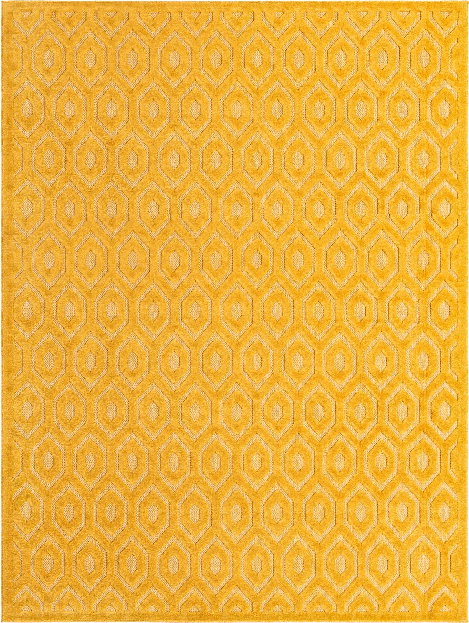 Garden Lattice Charm Collection Area Rug - Arbor (Yellow)