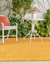 Garden Lattice Charm Collection Area Rug - Arbor (Yellow) Rectangle Yellow  lifestyle 4