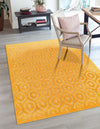 Garden Lattice Charm Collection Area Rug - Arbor (Yellow) Rectangle Yellow  lifestyle 9