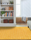 Garden Lattice Charm Collection Area Rug - Arbor (Yellow) Rectangle Yellow  lifestyle 11