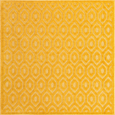 Garden Lattice Charm Collection Area Rug - Arbor (Yellow)