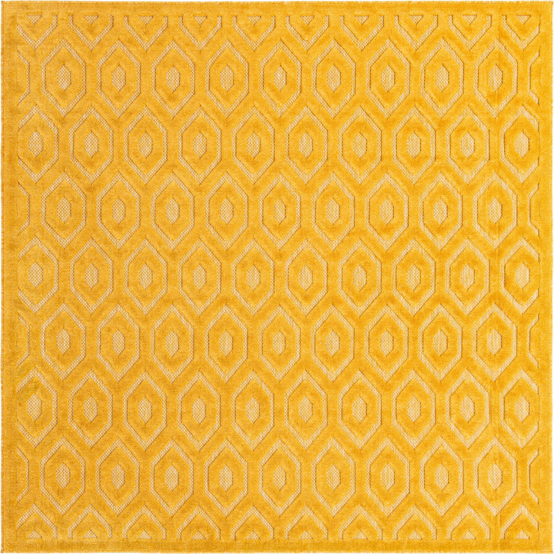 Garden Lattice Charm Collection Area Rug - Arbor (Yellow) Square Yellow  lifestyle 17