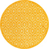 Garden Lattice Charm Collection Area Rug - Arbor (Yellow) Round Yellow  lifestyle 18